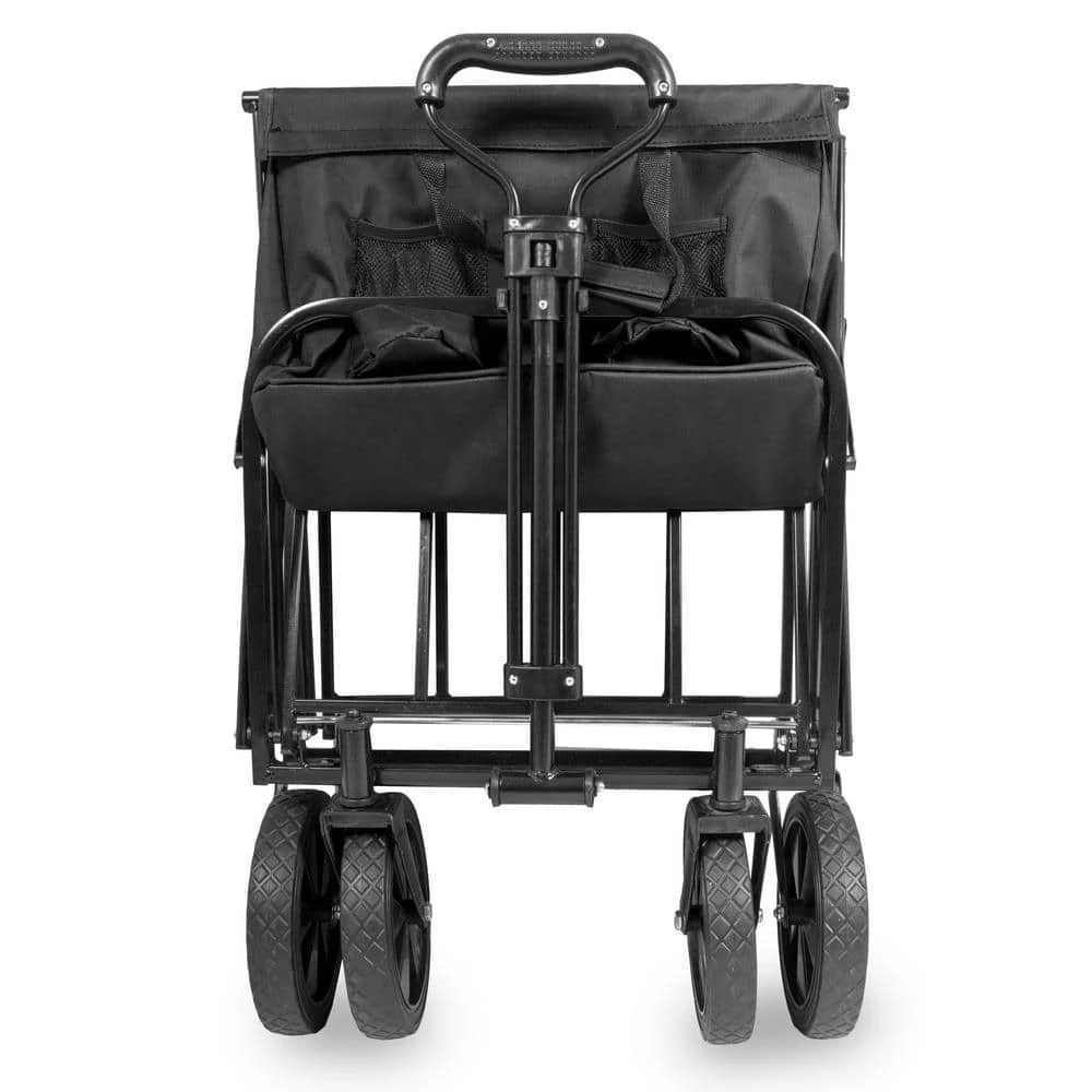 3.88 cu.ft. 600D double-layer Oxford Fabric Steel Frame Outdoor Garden Cart Collapsible Folding Wagon, Black by FORHAUZ 8 3.88 cu.ft. 600D double-layer Oxford Fabric Steel Frame Outdoor Garden Cart Collapsible Folding Wagon, Black by FORHAUZ - Image 6