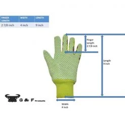 Medium Green/Red/Blue Women Soft Jersey Garden Gloves (3-Pair) by G & F Products -GARDEN TOOLS Shop g f products gardening gloves 1852 3 4f 1000