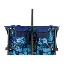 36 in. 7 cu. ft. Collapsible Fabric Garden Cart Beach Wagon with Storage Bag and Beverage Holders in Blue Flowers by BLISS HAMMOCKS -GARDEN TOOLS Shop garden carts bhw 100 bf 44 1000
