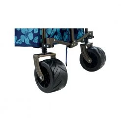 36 in. 7 cu. ft. Collapsible Fabric Garden Cart Beach Wagon with Storage Bag and Beverage Holders in Blue Flowers by BLISS HAMMOCKS -GARDEN TOOLS Shop garden carts bhw 100 bf fa 1000