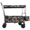 Serga 3.53 cu. ft. Foldable Portable Multifunction Steel Outdoor Camping Garden Cart Camouflage by Unbranded