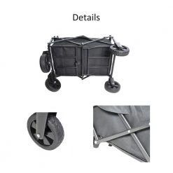 1.35 cu. ft. Black and Blue Fabric Steel Frame Folding Wagon Garden Cart for Shopping Beach by Unbranded -GARDEN TOOLS Shop garden carts cxxbk gi35705w227 cart01 44 1000