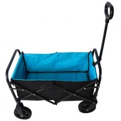 1.35 cu. ft. Black and Blue Fabric Steel Frame Folding Wagon Garden Cart for Shopping Beach by Unbranded -GARDEN TOOLS Shop garden carts cxxbk gi35705w227 cart01 c3 1000
