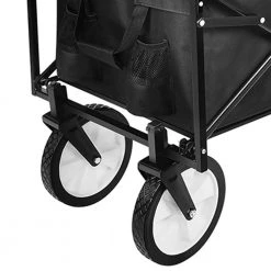 4 cu. ft. Black Steel Heavy-Duty Folding Portable Garden Cart with Removable Canopy, Adjustable Handles, Double Fabric by Amucolo -GARDEN TOOLS Shop garden carts dhs cygl 220b 44 1000