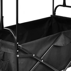 4 cu. ft. Black Steel Heavy-Duty Folding Portable Garden Cart with Removable Canopy, Adjustable Handles, Double Fabric by Amucolo -GARDEN TOOLS Shop garden carts dhs cygl 220b fa 1000