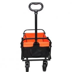 4 cu. ft. Steel Folding Garden Cart with Fabric Bin, Folding Wagon Garden Shopping Beach Cart (Black Plus Yellow) by Afoxsos -GARDEN TOOLS Shop garden carts djmx044 1f 1000