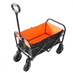 4 cu. ft. Steel Folding Garden Cart with Fabric Bin, Folding Wagon Garden Shopping Beach Cart (Black Plus Yellow) by Afoxsos -GARDEN TOOLS Shop garden carts djmx044 40 1000