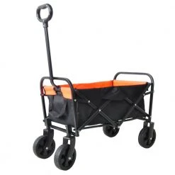 4 cu. ft. Steel Folding Garden Cart with Fabric Bin, Folding Wagon Garden Shopping Beach Cart (Black Plus Yellow) by Afoxsos -GARDEN TOOLS Shop garden carts djmx044 a0 1000