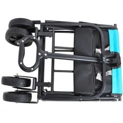 4.75 cu. ft. Steel Folding Black Plus Blue Wagon Shopping Beach Garden Cart by Afoxsos -GARDEN TOOLS Shop garden carts djmx049 4f 1000