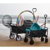 4.75 cu. ft. Steel Folding Black Plus Blue Wagon Shopping Beach Garden Cart by Afoxsos -GARDEN TOOLS Shop garden carts djmx049 64 1000