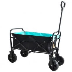 1.4 cu. ft. Steel Garden Cart (Black Plus Blue) by Unbranded