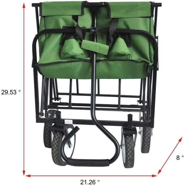 3.5 cu. ft. Steel Garden Cart, Green by Unbranded 5 3.5 cu. ft. Steel Garden Cart, Green by Unbranded - Image 3