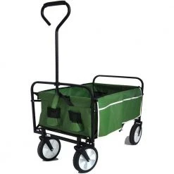 3.5 cu. ft. Steel Garden Cart, Green by Unbranded