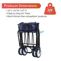 8 cu. ft. Steel Garden Cart with 360-Degree Swivel Wheels & Adjustable Handle, 220 lbs. Weight Capacity, Blue by Unbranded -GARDEN TOOLS Shop garden carts h w113446712 c3 1000