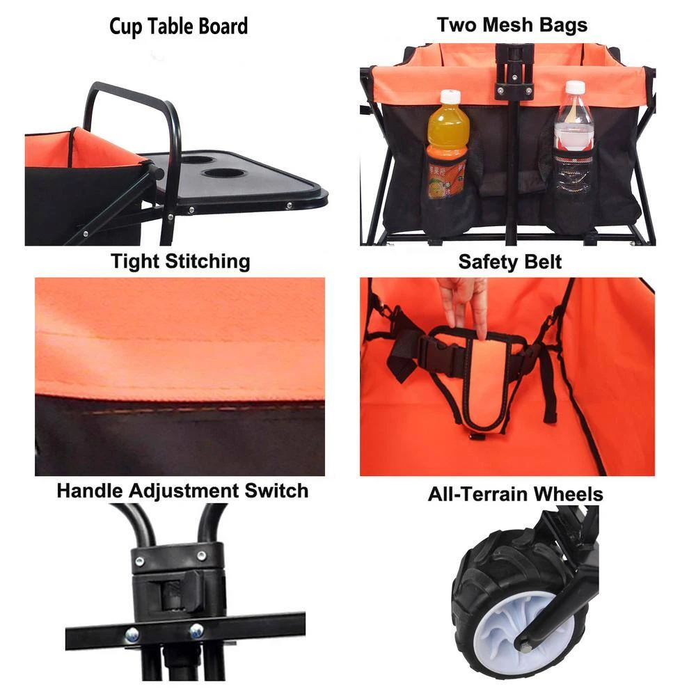 3.7 cu.ft. Steel Garden Cart Heavy-Duty Folding Garden Portable Hand Cart by Unbranded 7 3.7 cu.ft. Steel Garden Cart Heavy-Duty Folding Garden Portable Hand Cart by Unbranded - Image 5