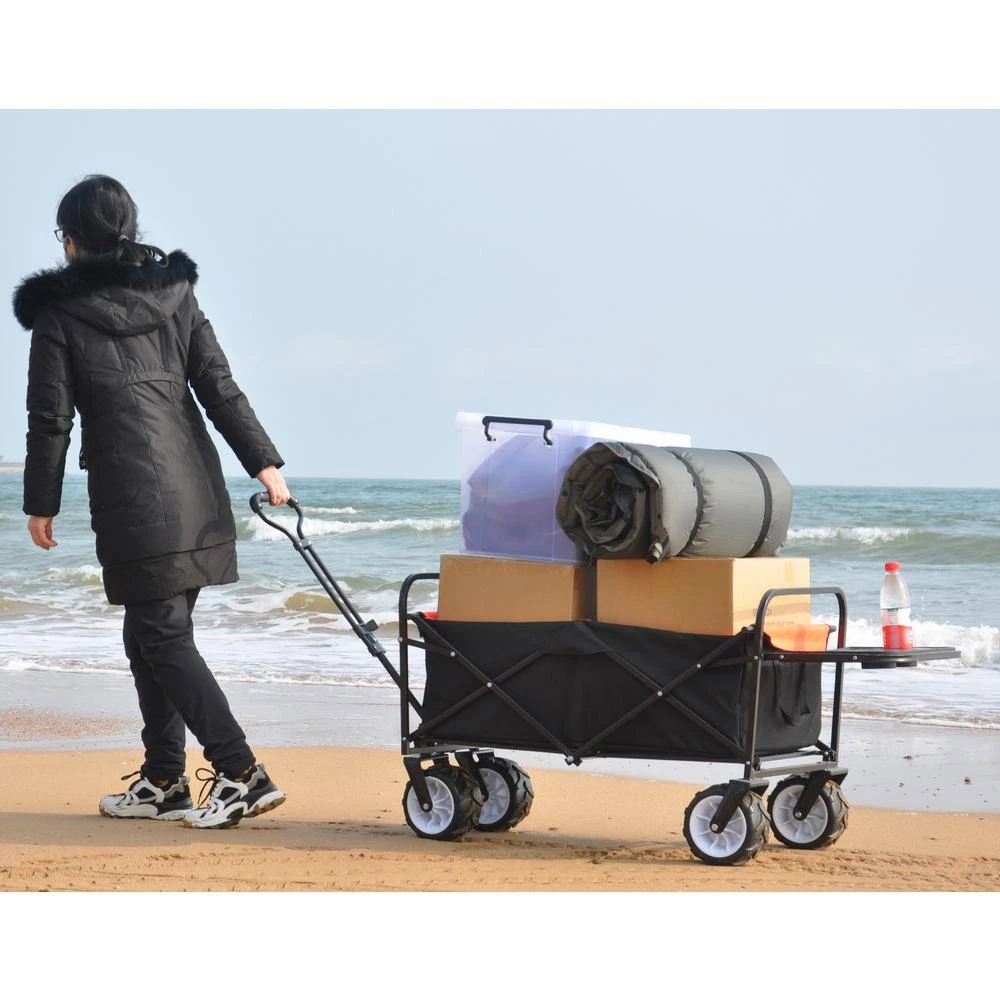 3.7 cu.ft. Steel Garden Cart Heavy-Duty Folding Garden Portable Hand Cart by Unbranded 9 3.7 cu.ft. Steel Garden Cart Heavy-Duty Folding Garden Portable Hand Cart by Unbranded - Image 7