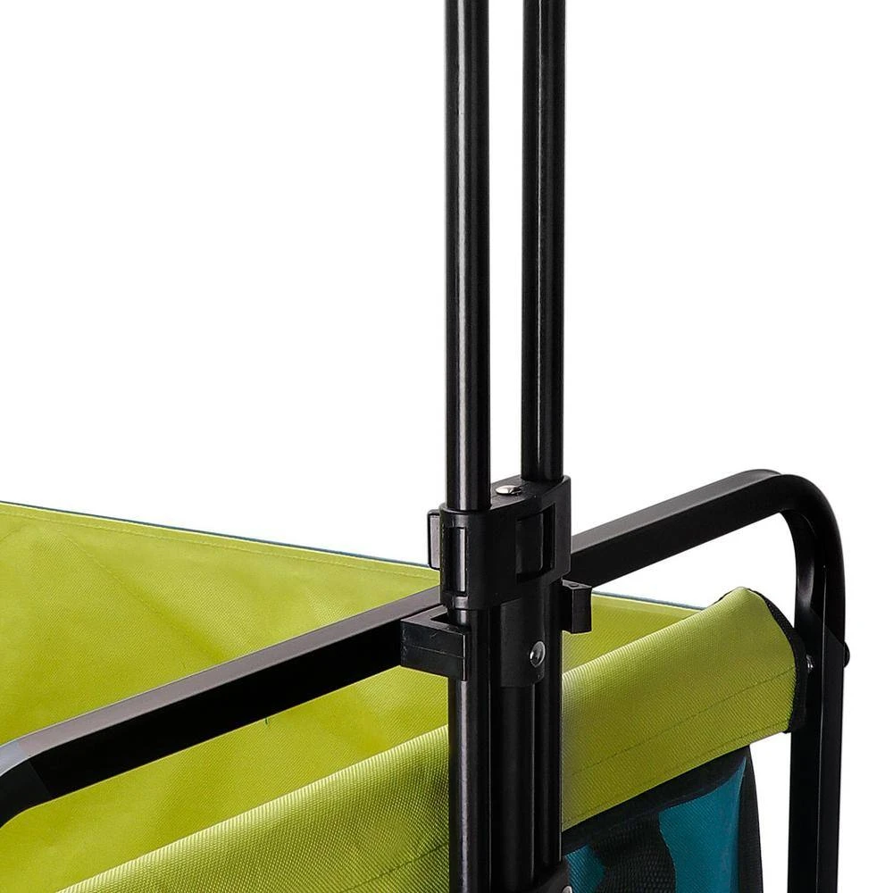 5.5 cu. ft. Blue Fabric Wagon Shopping Beach Garden Cart with Seat Belt and Big Wheels by Afoxsos 4 5.5 cu. ft. Blue Fabric Wagon Shopping Beach Garden Cart with Seat Belt and Big Wheels by Afoxsos - Image 2