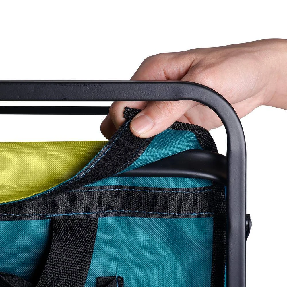 5.5 cu. ft. Blue Fabric Wagon Shopping Beach Garden Cart with Seat Belt and Big Wheels by Afoxsos 9 5.5 cu. ft. Blue Fabric Wagon Shopping Beach Garden Cart with Seat Belt and Big Wheels by Afoxsos - Image 7