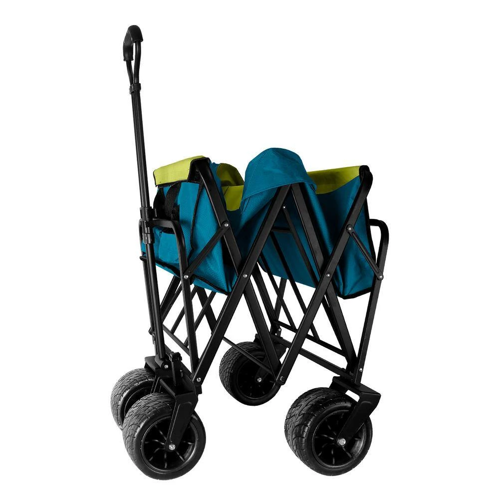 5.5 cu. ft. Blue Fabric Wagon Shopping Beach Garden Cart with Seat Belt and Big Wheels by Afoxsos 5 5.5 cu. ft. Blue Fabric Wagon Shopping Beach Garden Cart with Seat Belt and Big Wheels by Afoxsos - Image 3