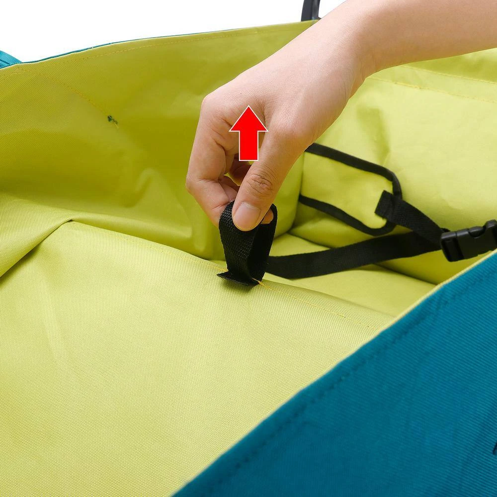 5.5 cu. ft. Blue Fabric Wagon Shopping Beach Garden Cart with Seat Belt and Big Wheels by Afoxsos 6 5.5 cu. ft. Blue Fabric Wagon Shopping Beach Garden Cart with Seat Belt and Big Wheels by Afoxsos - Image 4