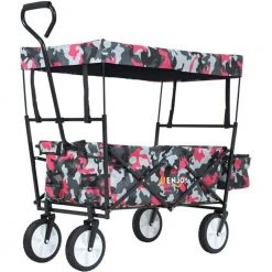 7 cu. ft. Collapsible Folding Metal Outdoor Garden Cart by Afoxsos