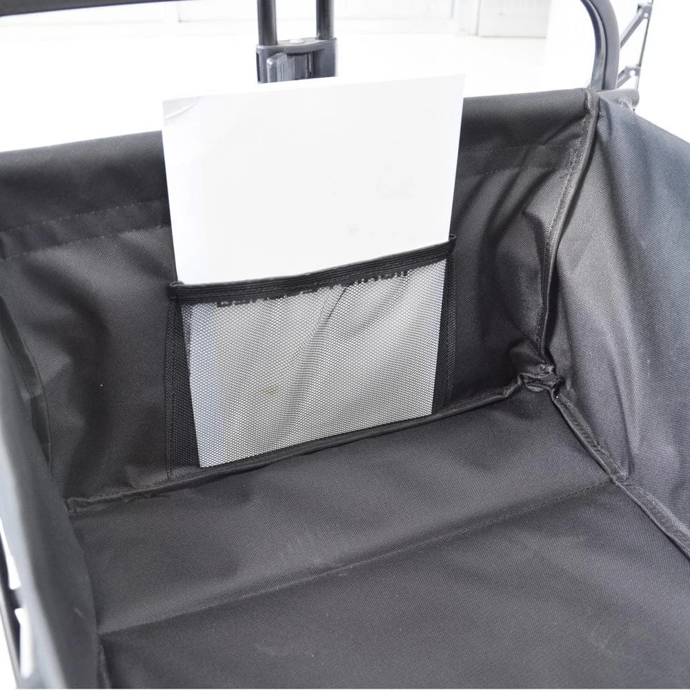 Folding 4 cu. ft. 600D polyester fabric Collapsible Garden Cart with Drink Holder, Adjustable Handles and Double Fabric by Afoxsos 8 Folding 4 cu. ft. 600D polyester fabric Collapsible Garden Cart with Drink Holder, Adjustable Handles and Double Fabric by Afoxsos - Image 6