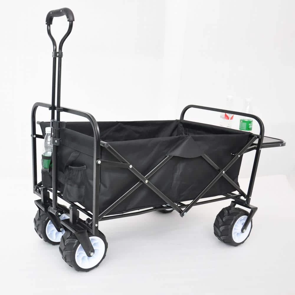 Folding 4 cu. ft. 600D polyester fabric Collapsible Garden Cart with Drink Holder, Adjustable Handles and Double Fabric by Afoxsos 9 Folding 4 cu. ft. 600D polyester fabric Collapsible Garden Cart with Drink Holder, Adjustable Handles and Double Fabric by Afoxsos - Image 7