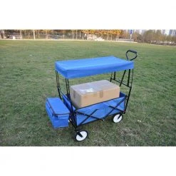 3.7 cu.ft. Steel Collapsible Garden Cart with Removable Canopy and Rear Storage by Unbranded -GARDEN TOOLS Shop garden carts ktdgcp82901 76 1000