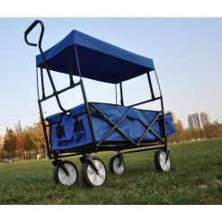 3.7 cu.ft. Steel Collapsible Garden Cart with Removable Canopy and Rear Storage by Unbranded -GARDEN TOOLS Shop garden carts ktdgcp82901 fa 1000