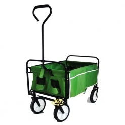 3.6 cu.ft. Steel Folding Utility Garden Cart with reflective belts by Unbranded
