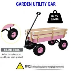 2.8 cu.ft. Steel Wagon Children Kid Garden Cart in Pink by Unbranded -GARDEN TOOLS Shop garden carts lhr428zyq12 4f 1000