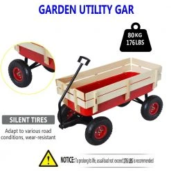 2.8 cu.ft. Steel Wagon Children Kid Garden Cart in Red by Unbranded -GARDEN TOOLS Shop garden carts lhr428zyq15 4f 1000