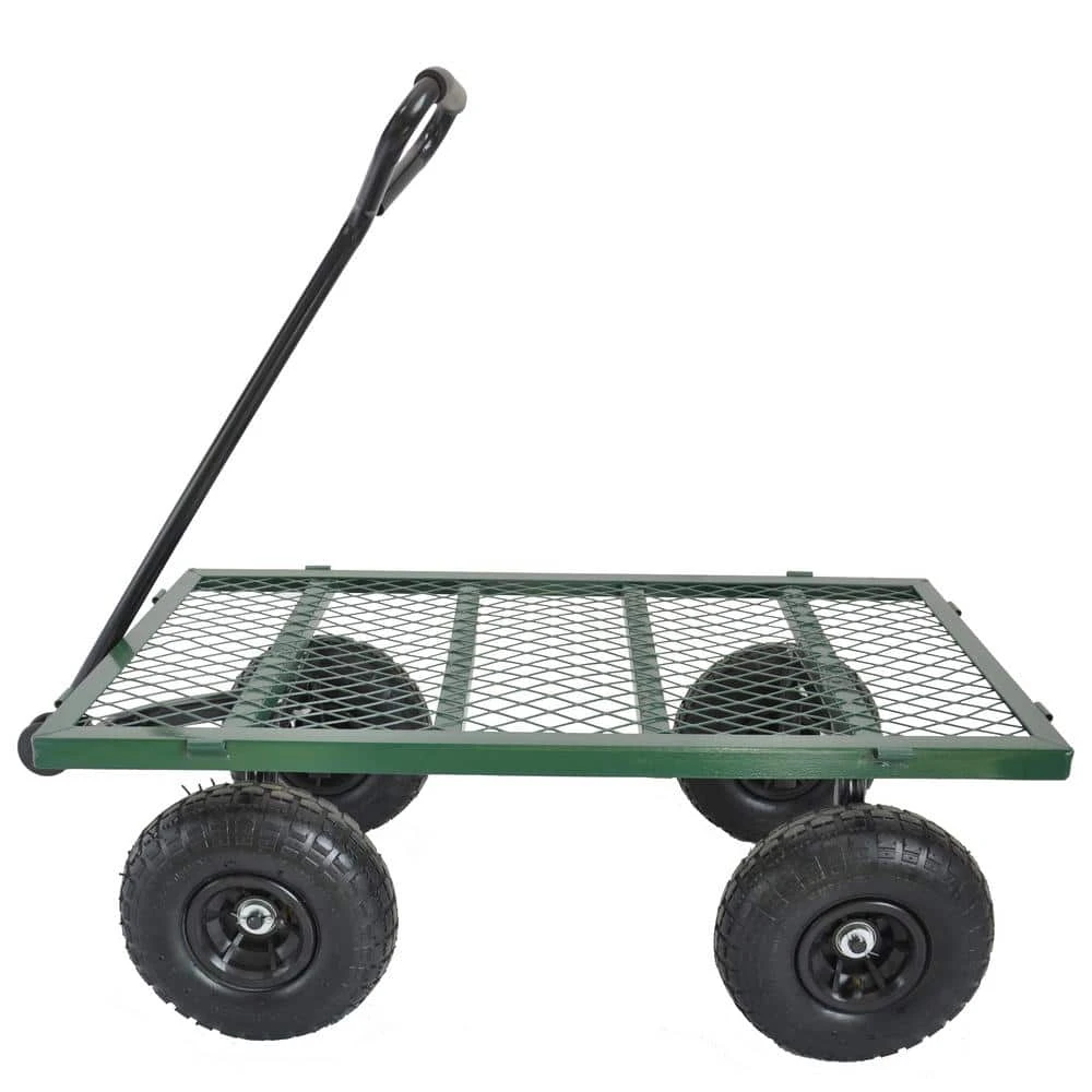 8.8 cu. ft. Metal Wagon Garden Cart in Grass Green by Unbranded 3 8.8 cu. ft. Metal Wagon Garden Cart in Grass Green by Unbranded