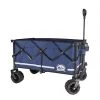3 cu. ft. Nature ft.s Journey Collapsible Fabric Folding Camping and Garden Cart, Black/Blue by Unbranded