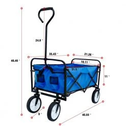 4 cu. ft. Folding Wagon Garden Shopping Fabric Garden Cart in Blue by Wateday -GARDEN TOOLS Shop garden carts pf hd1512 44 1000