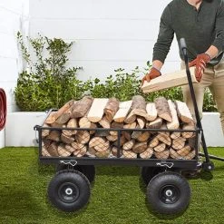 3 cu. ft. Heavy-Duty Steel Garden Cart Utility Cart with Removable 4-Sides by Amucolo -GARDEN TOOLS Shop garden carts qd cyw2 1280 fa 1000