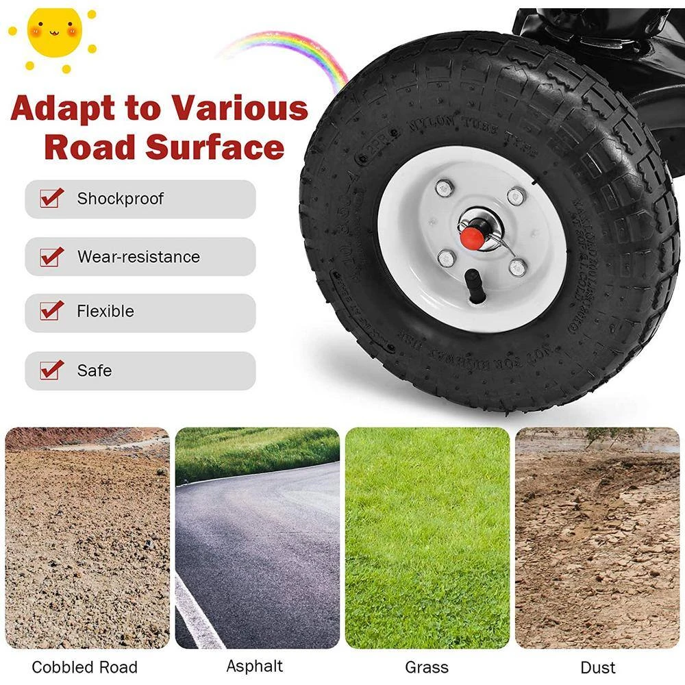 3 cu. ft. Steel Garden Cart by SUGIFT 6 3 cu. ft. Steel Garden Cart by SUGIFT - Image 4