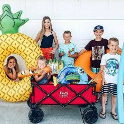 Laburnum 1.2 cu.ft. Foldable Rolling Fabric Utility Tailgate Garden Cart, Red by Timber Ridge -GARDEN TOOLS Shop garden carts tr 21727 portalred 76 1000