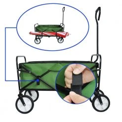3.6 cu.ft. Metal Folding Wagon Camping Beach Yard Garden Cart Green by Tunearary -GARDEN TOOLS Shop garden carts w227hzp37479 66 1000