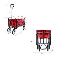 4.08 cu.ft. Fabric Red Folding Garden Cart by Unbranded 15 4.08 cu.ft. Fabric Red Folding Garden Cart by Unbranded -GARDEN TOOLS Shop garden carts wybagain 26 fa 1000