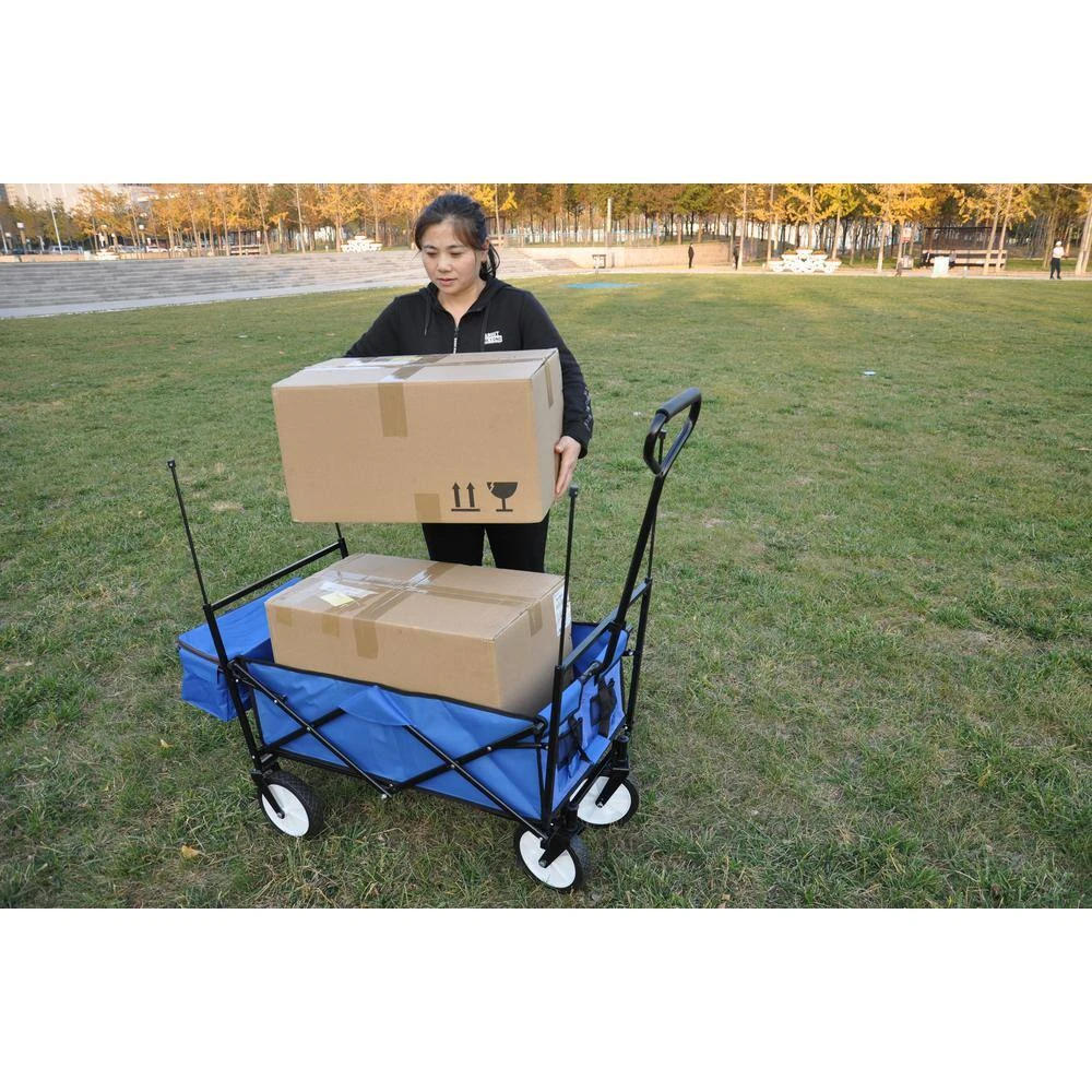 3.55 cu.ft. Fabric Blue Folding Garden Cart by Unbranded 7 3.55 cu.ft. Fabric Blue Folding Garden Cart by Unbranded - Image 5