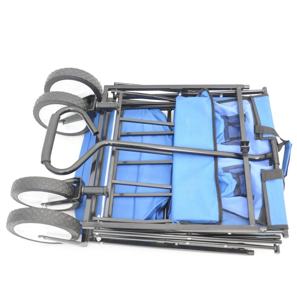 3.55 cu.ft. Fabric Blue Folding Garden Cart by Unbranded 4 3.55 cu.ft. Fabric Blue Folding Garden Cart by Unbranded - Image 2