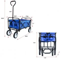 3.63 cu.ft. Fabric Blue Folding Garden Cart by Unbranded 14 3.63 cu.ft. Fabric Blue Folding Garden Cart by Unbranded -GARDEN TOOLS Shop garden carts wybagain 32 1f 1000