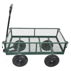 3.5 cu.ft. Steel Green Garden Cart by Unbranded