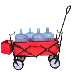 4 cu.ft. Metal Garden Shopping Beach Cart folding wagon Garden Cart Red by Unbranded -GARDEN TOOLS Shop garden carts xy224 redca rts 66 1000