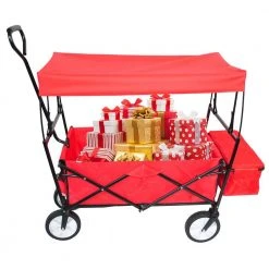 4 cu.ft. Metal Garden Shopping Beach Cart folding wagon Garden Cart Red by Unbranded -GARDEN TOOLS Shop garden carts xy224 redca rts 76 1000