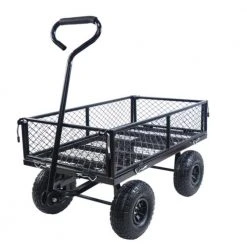 4 cu. ft. Black Steel Wagon Garden Cart by Alpulon -GARDEN TOOLS Shop garden carts zmwv234 fa 1000