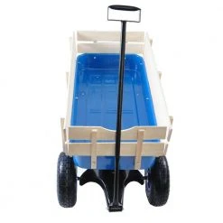 3 cu. ft. Outdoor Steel Blue Shopping Utility Wagon Garden Cart by Unbranded -GARDEN TOOLS Shop garden carts zq w22740235 1f 1000 1