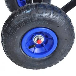 Outdoor 3 cu.ft. Metal Wagon All Terrain Wagon Garden Cart with Wood Railing by Unbranded -GARDEN TOOLS Shop garden carts zq w22740235 44 1000