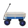 Outdoor 3 cu.ft. Metal Wagon All Terrain Wagon Garden Cart with Wood Railing by Unbranded -GARDEN TOOLS Shop garden carts zq w22740235 64 1000